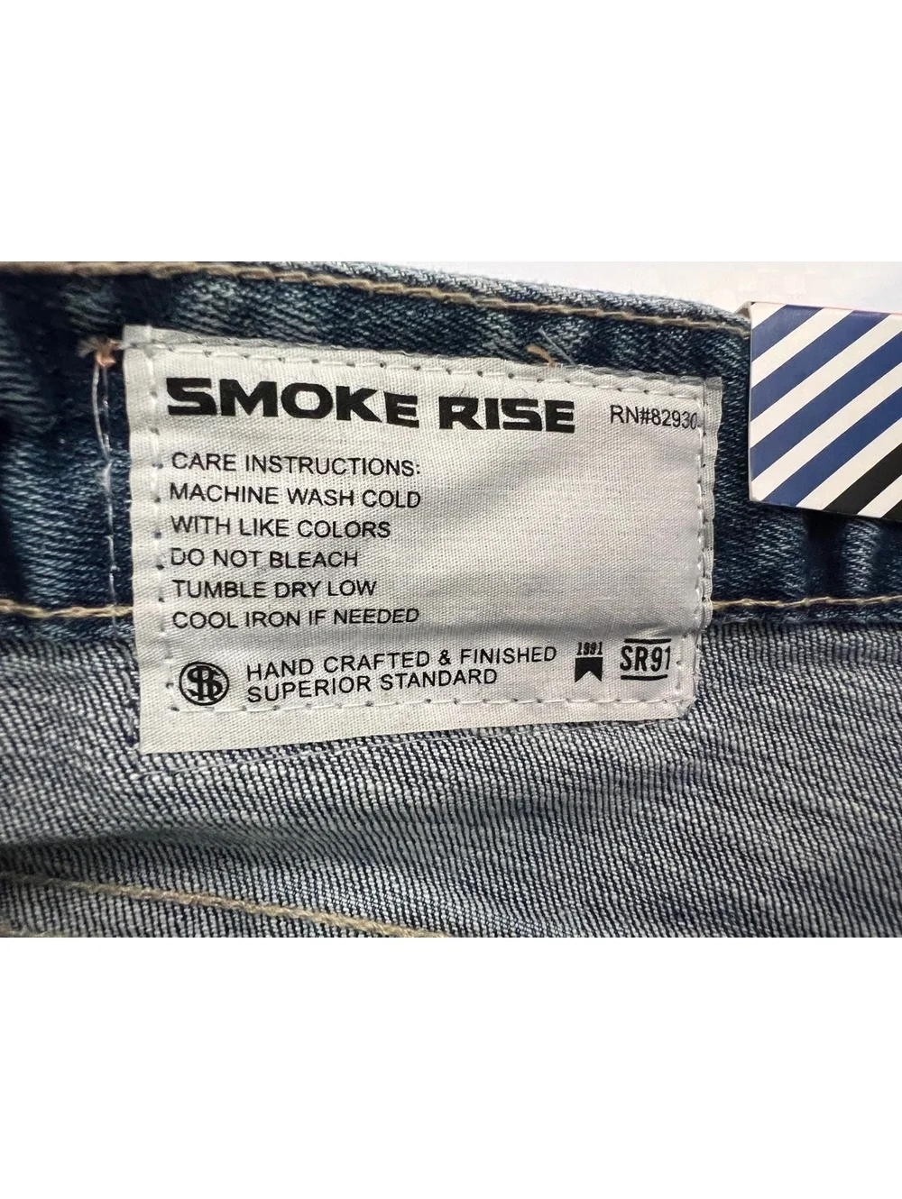 NEW Y2K Smoke Rise 48”x32” distressed jeans graffiti writing